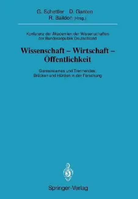 Cover of Konferenz Der Akademien Der Wissenschaften Der Bundesrepublik Deutschland. Wissenschaft -Wirtschaft -Öffentlichkeit