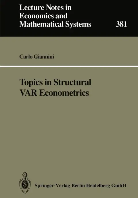 Cover of Topics in Structural VAR Econometrics