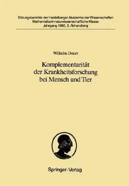 Cover of Komplementarität Der Krankheitsforschung Bei Mensch Und Tier