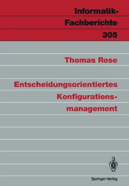 Cover of Entscheidungsorientiertes Konfigurationsmanagement