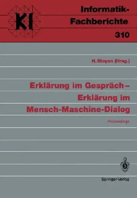 Cover of Erklärung Im Gespräch -- Erklärung Im Mensch-Maschine-Dialog