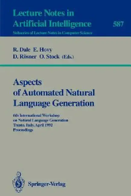 Cover of Aspects of Automated Natural Language Generation
