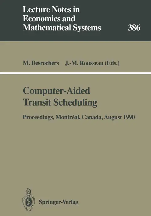 Cover of Computer-Aided Transit Scheduling