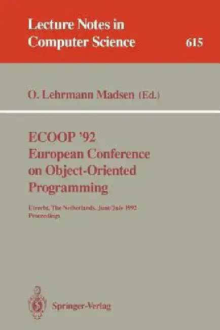 Cover of Ecoop '92. European Conference on Object-Oriented Programming