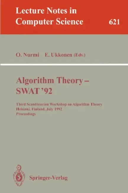 Cover of Algorithm Theory - Swat '92