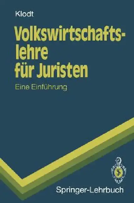 Cover of Volkswirtschaftslehre Für Juristen