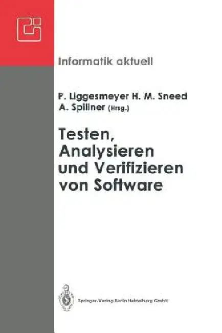 Cover of Testen, Analysieren Und Verifizieren Von Software