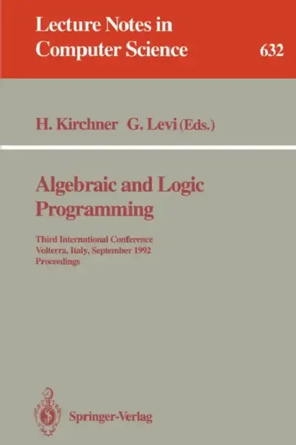 Cover of Algebraic and Logic Programming