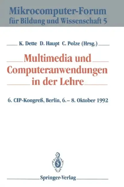 Cover of Multimedia Und Computeranwendungen in Der Lehre