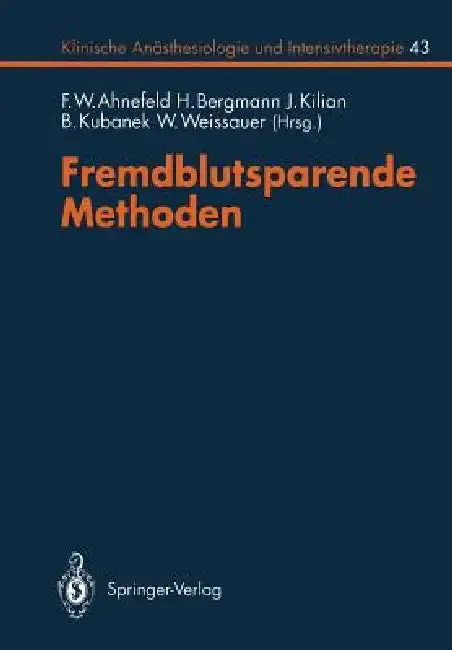 Cover of Fremdblutsparende Methoden