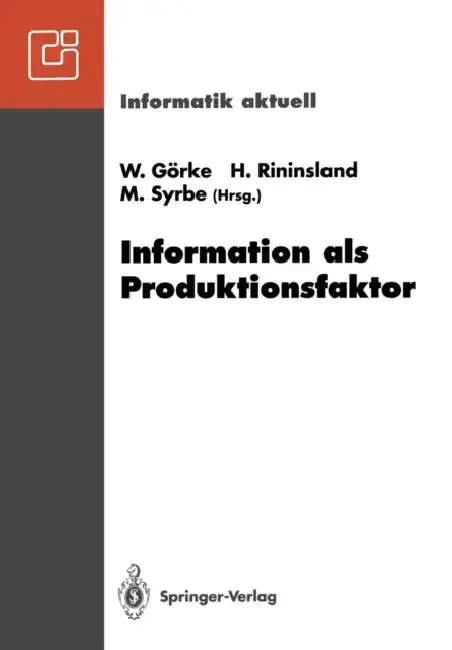 Cover of Information ALS Produktionsfaktor