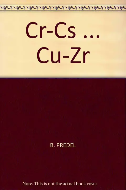 Cover of Cr-Cs ... Cu-Zr
