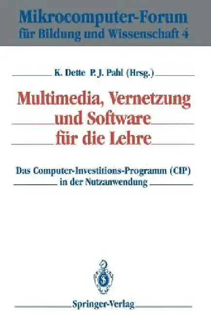 Cover of Multimedia, Vernetzung Und Software Für Die Lehre