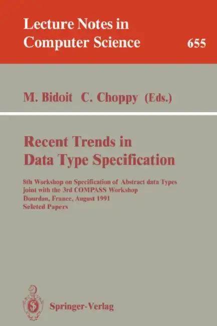 Cover of Recent Trends in Data Type Specification