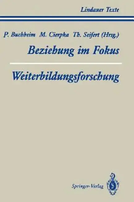 Cover of Teil 1 Beziehung Im Fokus Teil 2 Weiterbildungsforschung