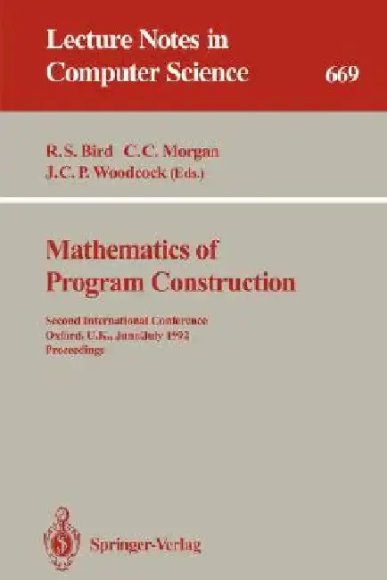Cover of Mathematics of Program Construction