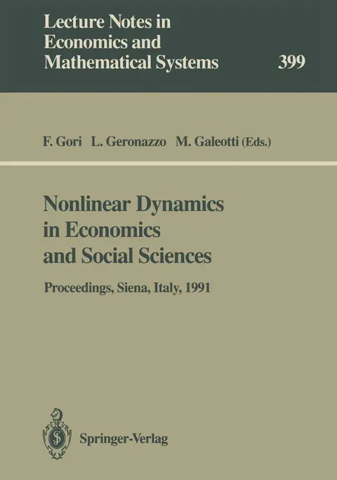 Cover of Nonlinear Dynamics in Economics and Social Sciences