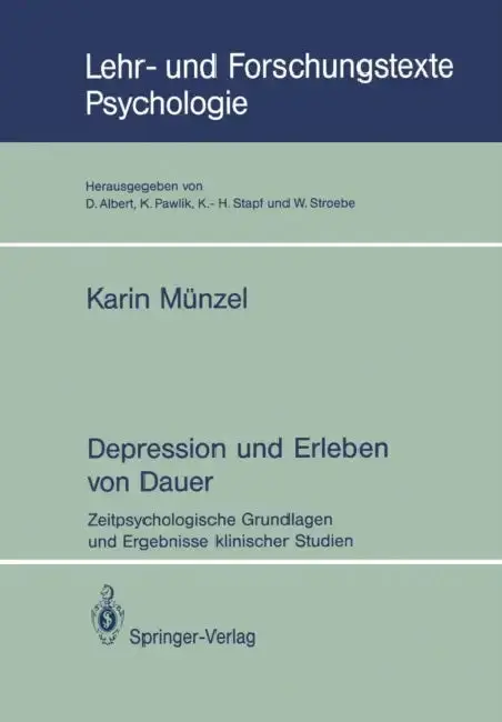 Cover of Depression Und Erleben Von Dauer