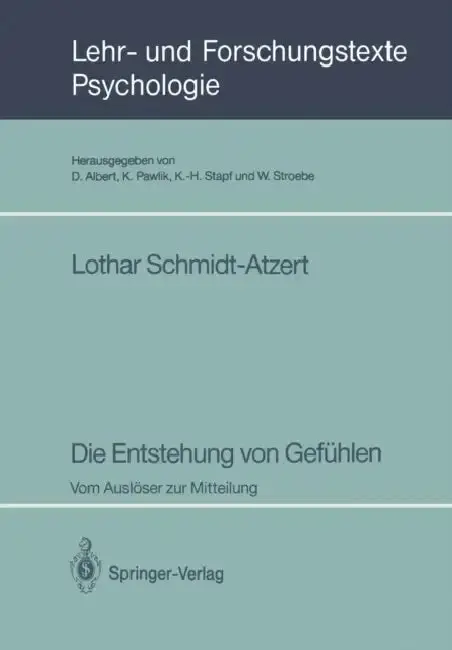 Cover of Die Entstehung Von Gefühlen