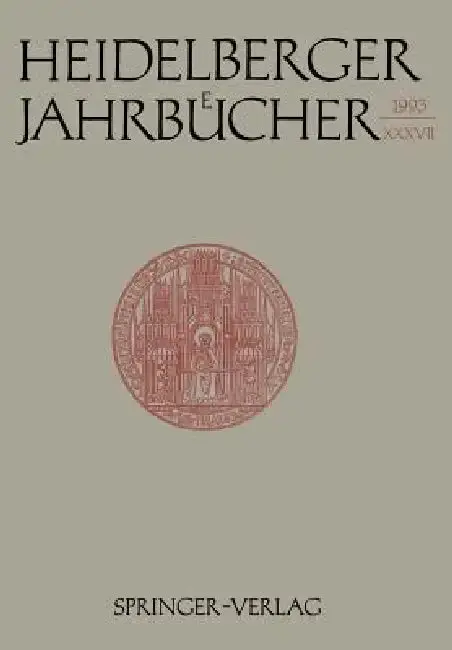 Cover of Heidelberger Jahrbücher