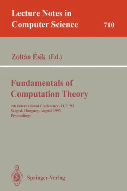Cover of Fundamentals of Computation Theory