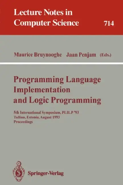 Cover of Programming Language Implementation and Logic Programming