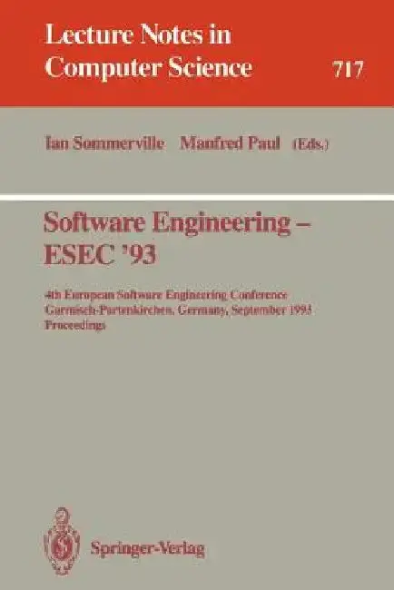 Cover of Software Engineering - Esec '93
