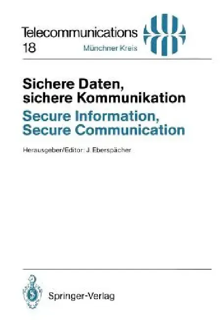 Cover of Sichere Daten, Sichere Kommunikation / Secure Information, Secure Communication