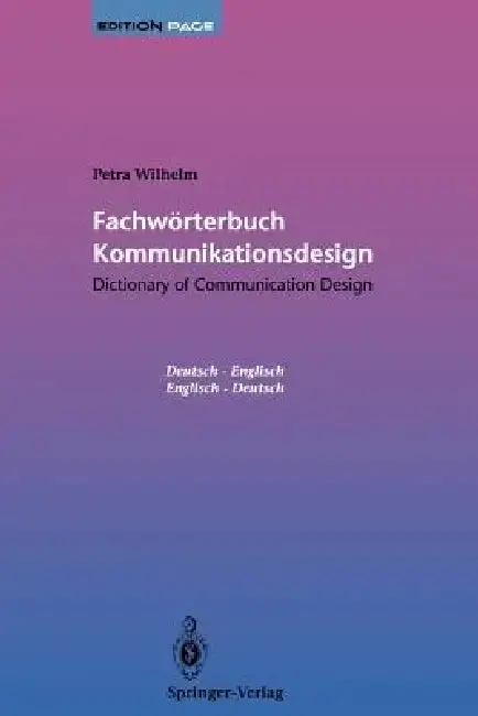 Cover of Fachwörterbuch Kommunikationsdesign / Dictionary of Communication Design