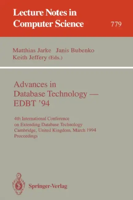 Cover of Advances in Database Technology - Edbt '94