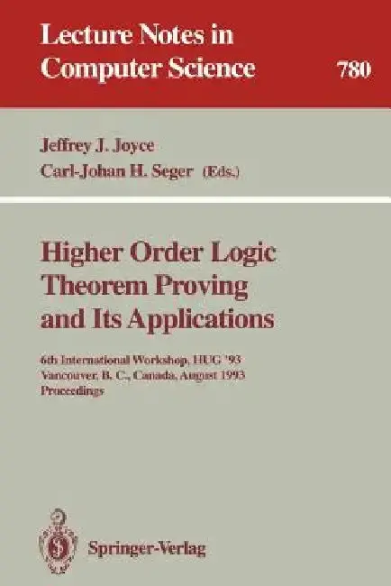 Cover of Higher Order Logic Theorem Proving and Its Applications