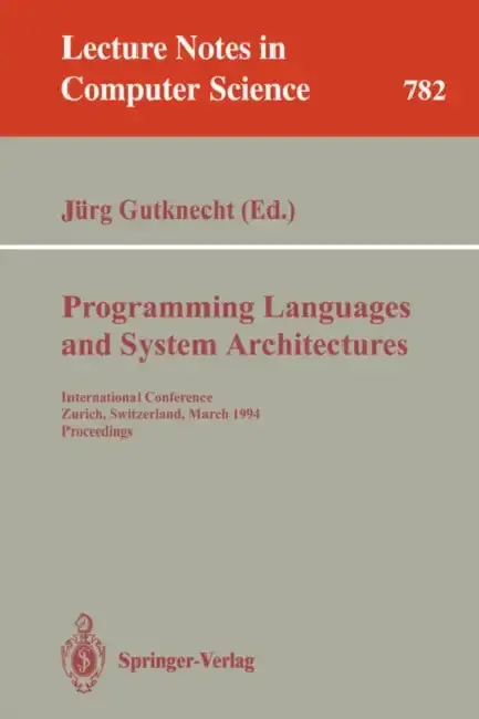 Cover of Programming Languages and System Architectures
