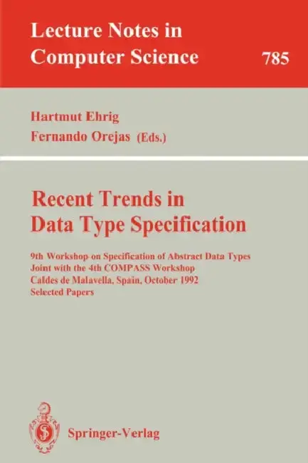 Cover of Recent Trends in Data Type Specification