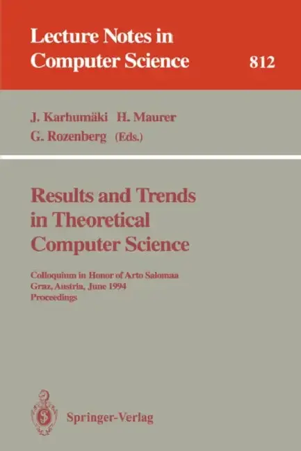 Cover of Results and Trends in Theoretical Computer Science