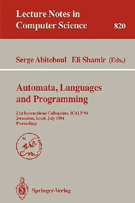 Cover of Automata, Languages, and Programming