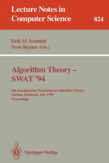 Cover of Algorithm Theory - Swat '94