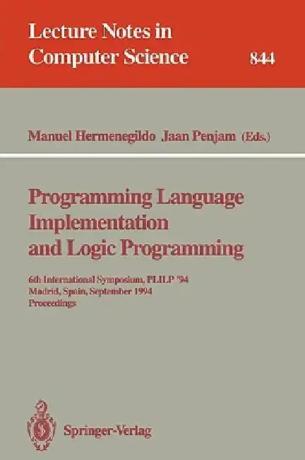 Cover of Programming Language Implementation and Logic Programming