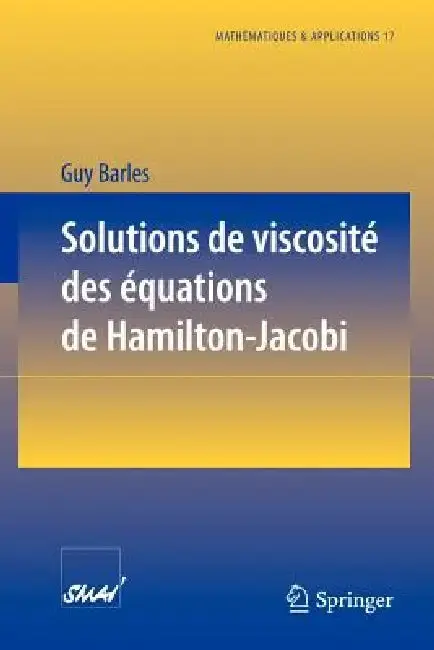 Cover of Solutions de Viscosité Des Équations de Hamilton-Jacobi