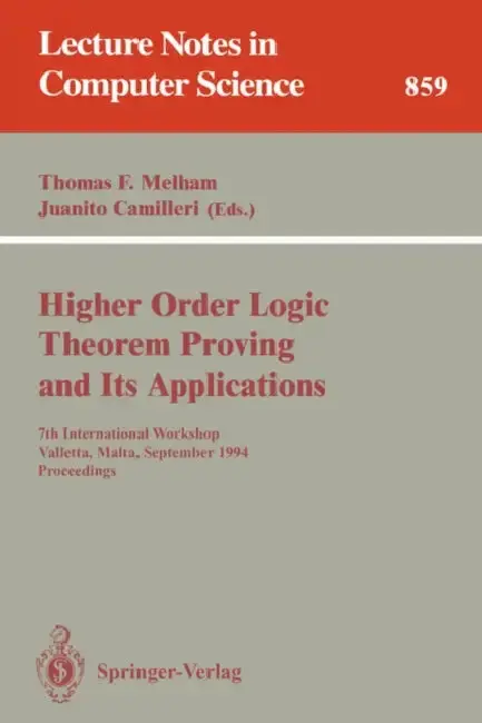 Cover of Higher Order Logic Theorem Proving and Its Applications