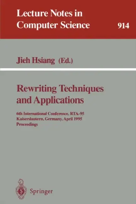 Cover of Rewriting Techniques and Applications