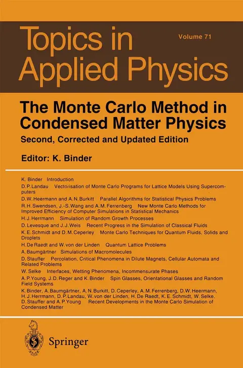 Cover of The Monte Carlo Method in Condensed Matter Physics
