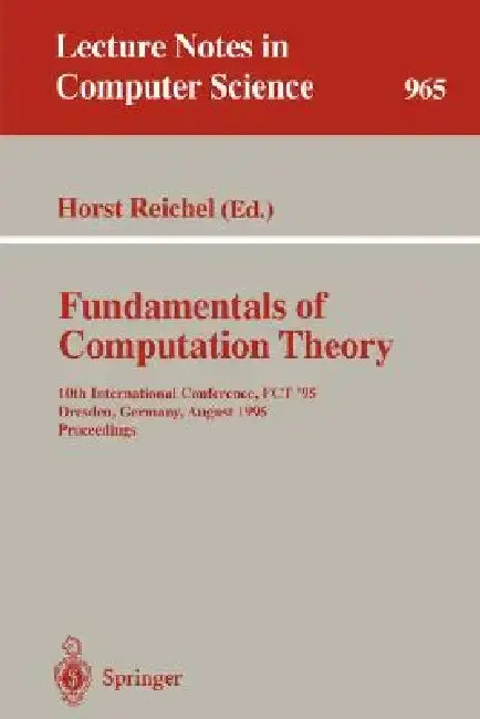 Cover of Fundamentals of Computation Theory