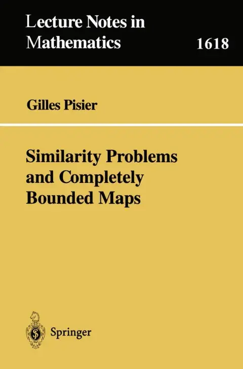 Cover of Similarity Problems and Completely Bounded Maps