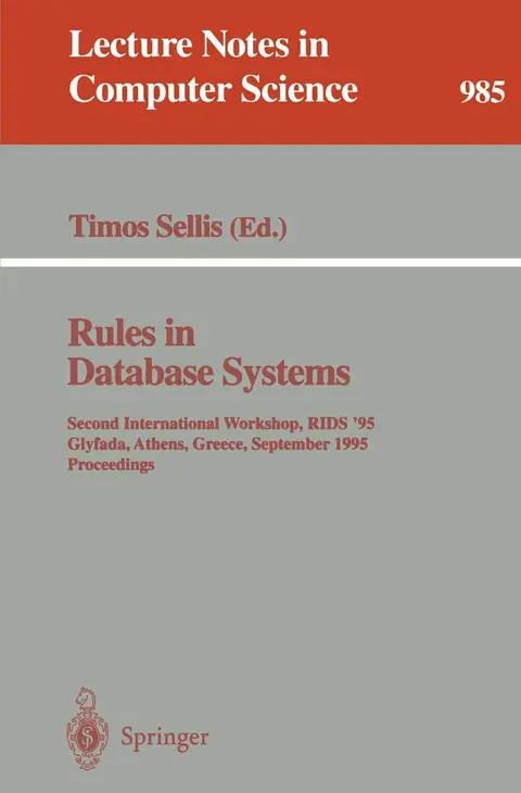 Cover of Rules in Database Systems