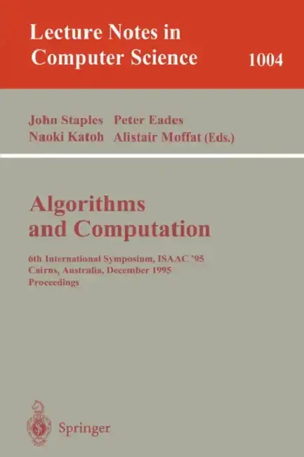 Cover of Algorithms and Computations