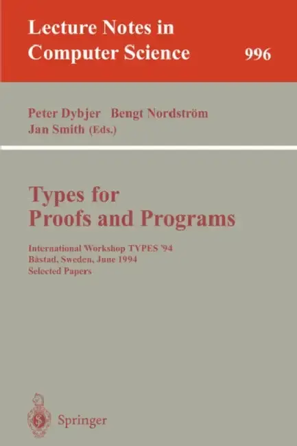 Cover of Types for Proofs and Programs