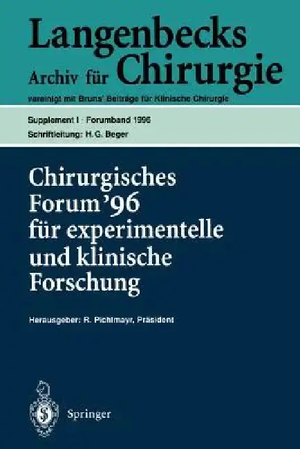 Cover of Chirurgisches Forum '96 Fur Experimentelle Und Klinische Forschung