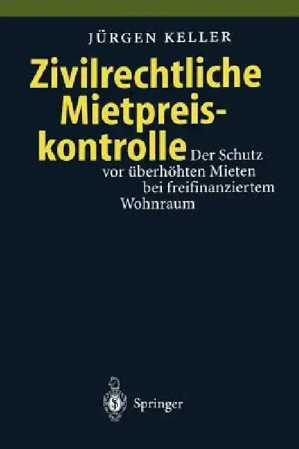 Cover of Zivilrechtliche Mietpreiskontrolle
