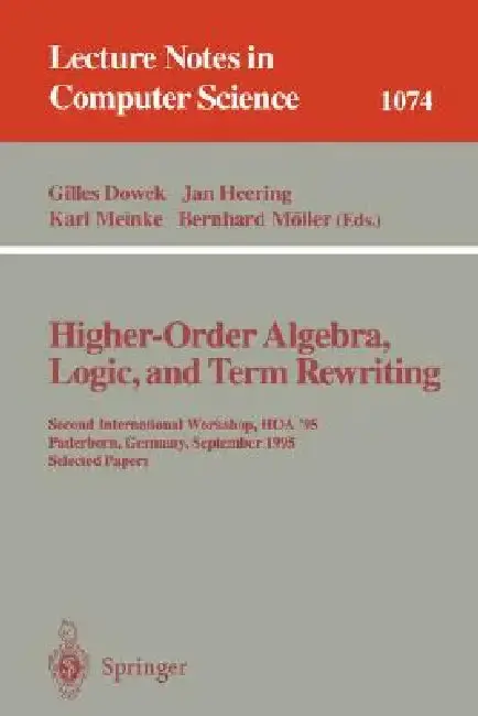 Cover of Higher-Order Algebra, Logic, and Term Rewriting