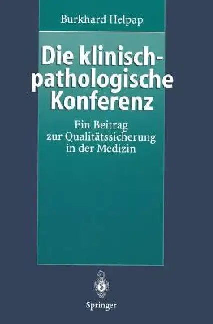 Cover of Die Klinisch-Pathologische Konferenz